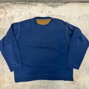 Columbia Sportswear Crewneck Sweatshirt Blue Cotton Blend Large Active Outdoor